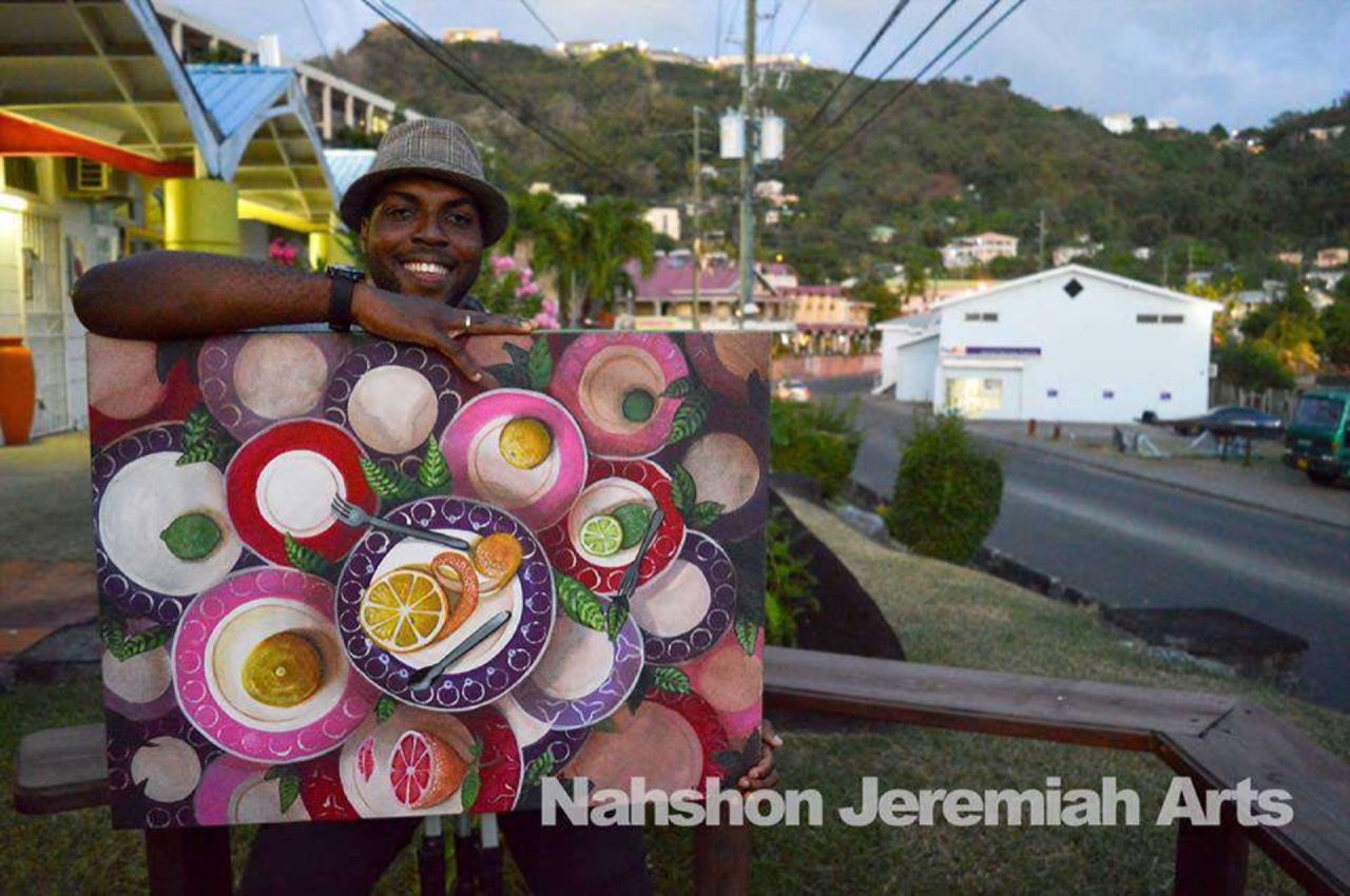 Hand-painted seashells and plates