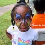 little girl painted face