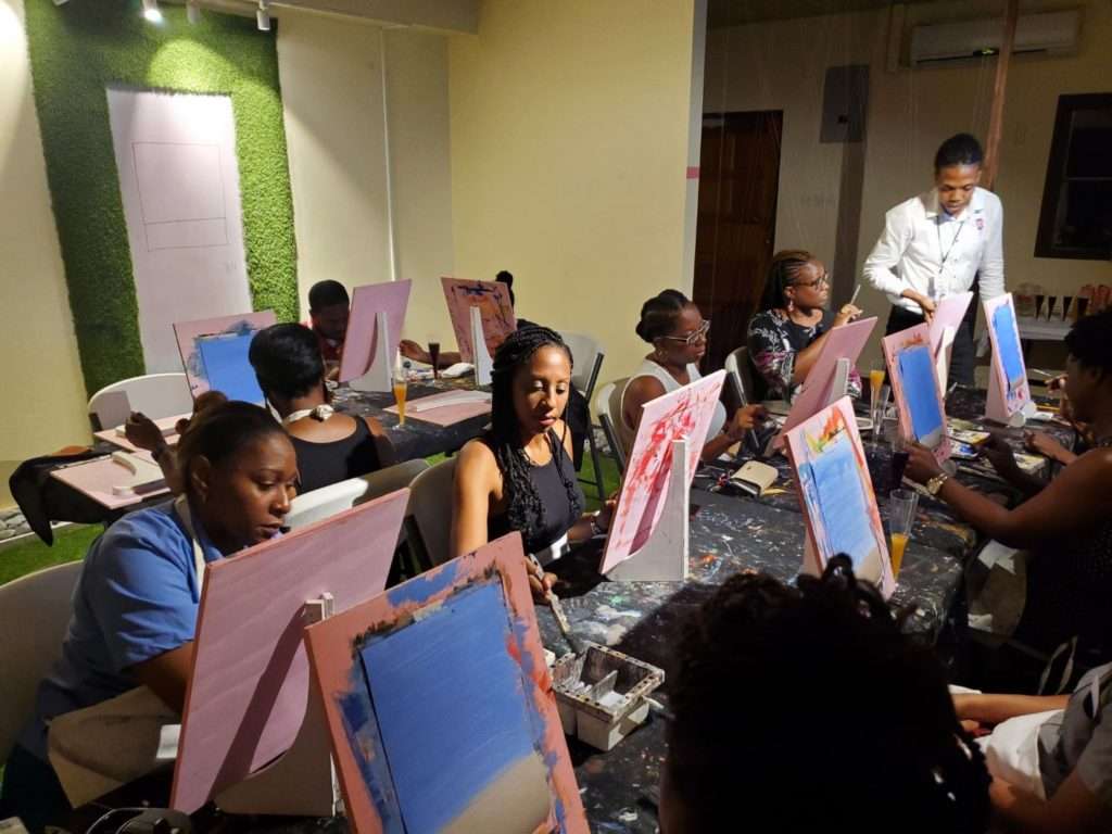teamwork at paint with me grenada
